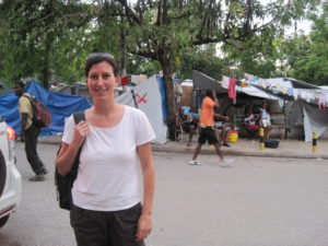 Davidson in Haiti after the 2010 earthquake.