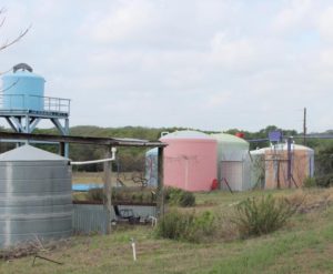 A picture Romero took of Tank Town, one of the rainwater harvesting tank manufacturers and consultants in the Austin area.