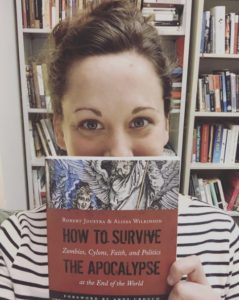 Alissa Wilkinson with the book she co-authored with Robert Joustra.